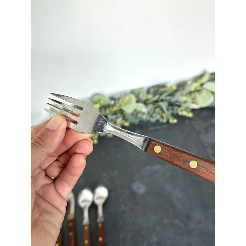 Washington Forge Town & Country flatware wood handle Handford Forge fork spoon